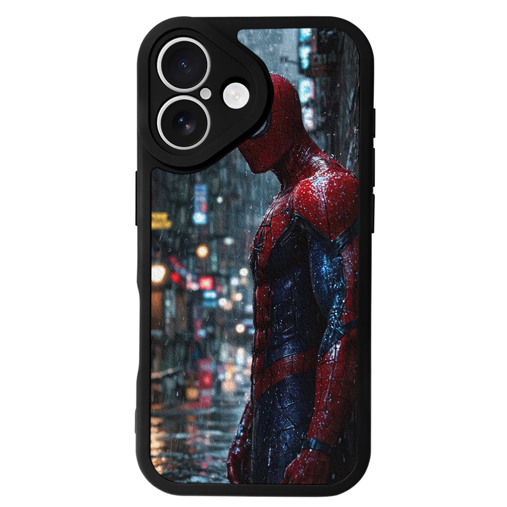 Spider Man スパイダーマン 【iPhone 16シリーズ対応】シリコンスマホケース（レザー調） 材質：シリコン
